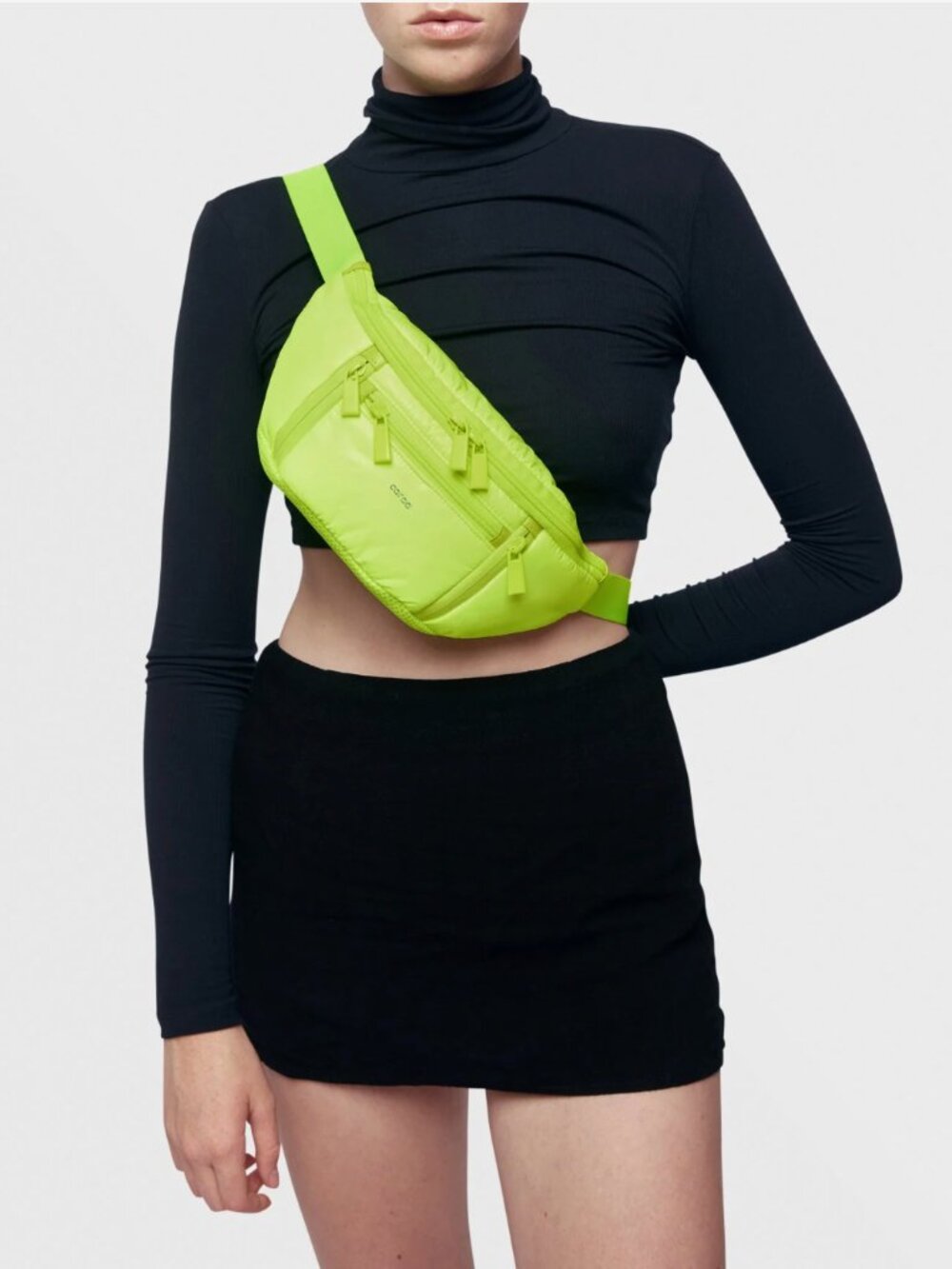 Caraa Small Crossbody Sling Bag in Neon Yellow Green